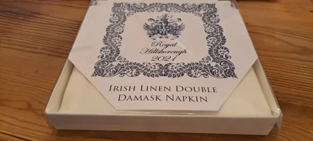 #3 NEW + BOXED Ferguson's Irish Linen Double Damask Napkin Fine Dining x1