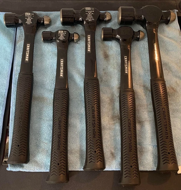 NOS CRAFTSMAN BALL Peen Hammers SET 32oz, 24oz, 16oz, 12oz, 8oz