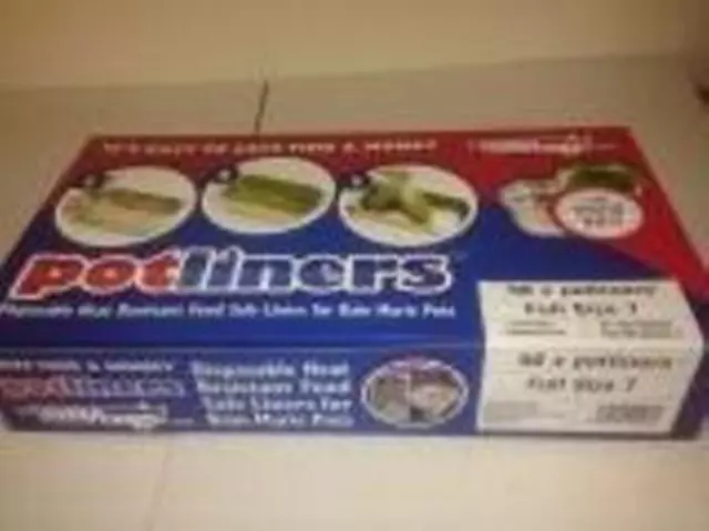 100 x Disposable Easy Bag Pot Liners(SIZE 7) CATERING CAFE CHIPPY (9407x2)