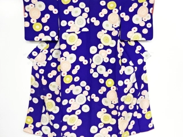 42216# Japanese Kimono / Antique Kimono / Kiku