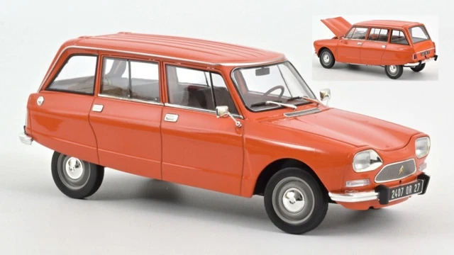 Miniature voiture auto 1:18 Norev Citroen Ami 8 1975 Orange diecast Modélisme