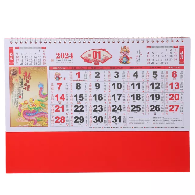 Calendrier de Style chinois Calendrier mural suspendu Calendrier mensuel 2