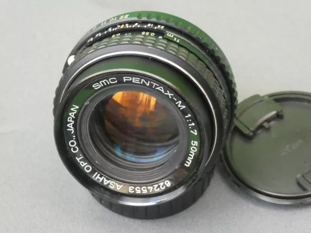 Pentax SMC Pentax-M 50mm K mount lens. Used, fully working, excellent condition.