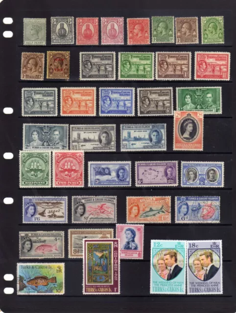 41  stamps from  Turks and Caicos Collection   see scans FREEPOST