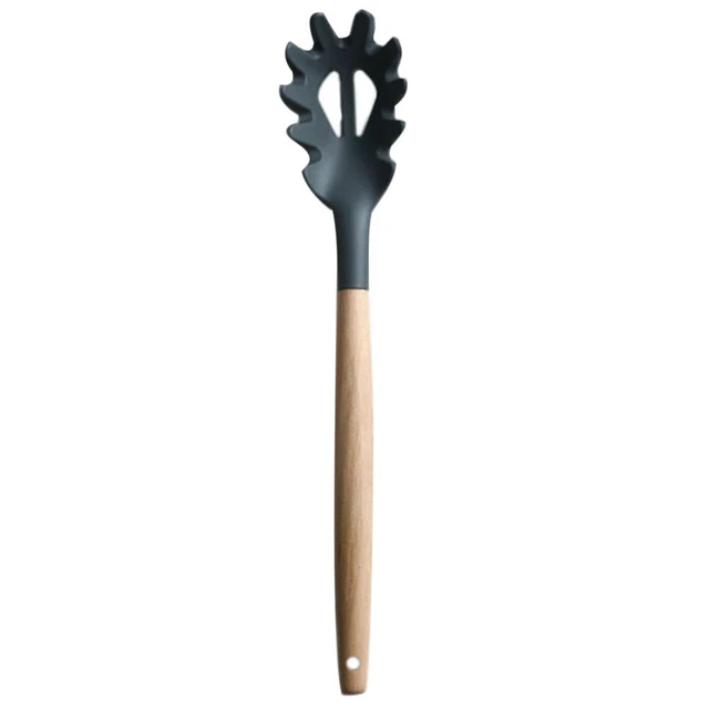 Forchetta per pasta gel di silice silicone pasta anti scottatura cucchiaio spaghetti grigio