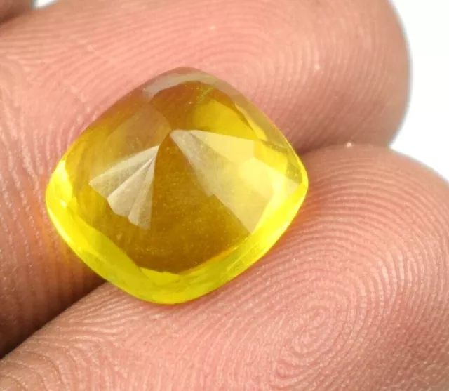 5 CT Coussin Traitée Jaune Doré Sphène Titanite Gemmes Naturel Certifié U1822 2