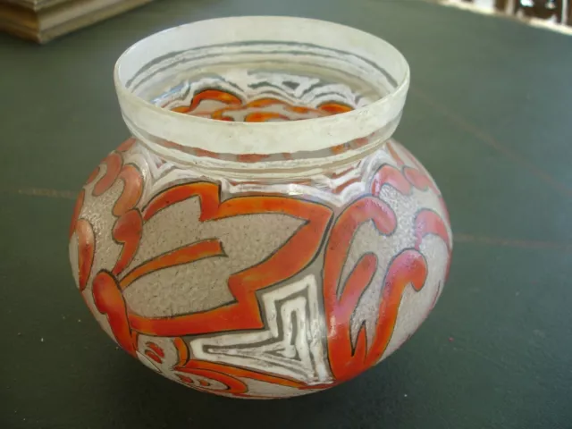 superbe vase boule signé Mazoyer Art Nouveau / Art Déco