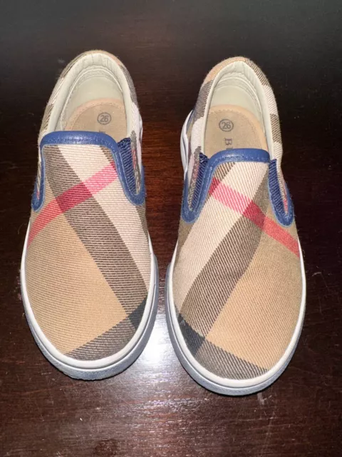 Authentic Burberry Kids Shoes Slip On Size 26, Great Condition