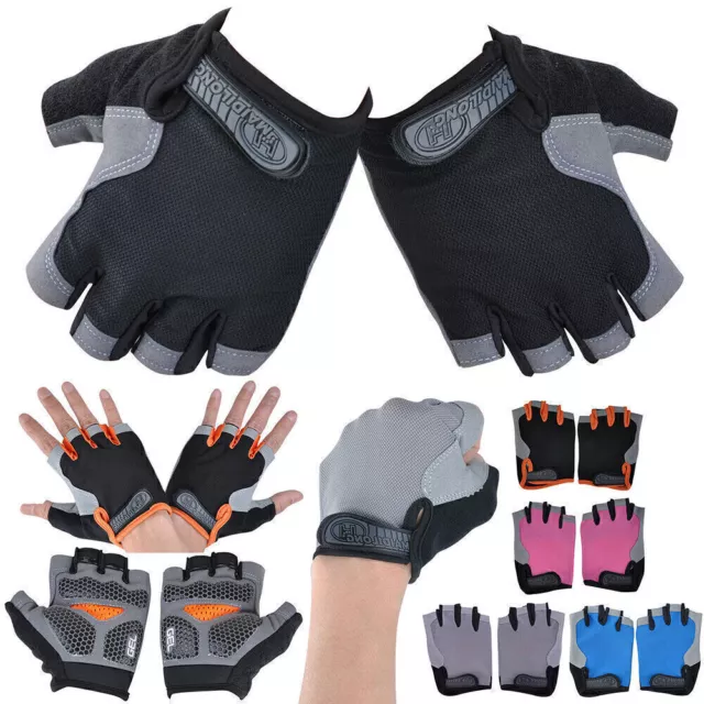 Fahrrad Handschuhe Halbfinger Sporthandschuhe Radsport Radfahren Herren Damen DE