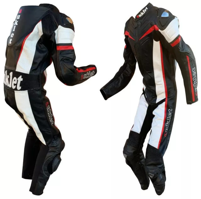 Tuta per moto intera 1 pezzo da pista in vera pelle S ' M' L' XL' 2XL' 3XL' 4XL