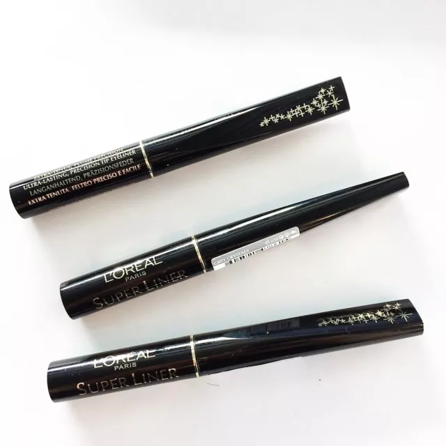 1 Pz Eye Liner L'oreal Super Liner Grey Crystal Brillante Preciso Tenuta Feltro