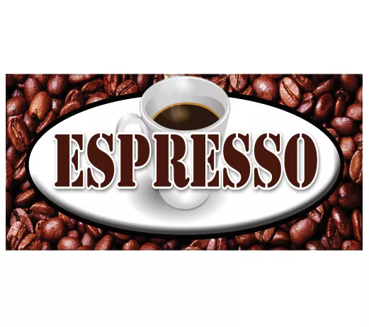 ESPRESSO Decal coffee beans shop cafe sign cart trailer stand sticker