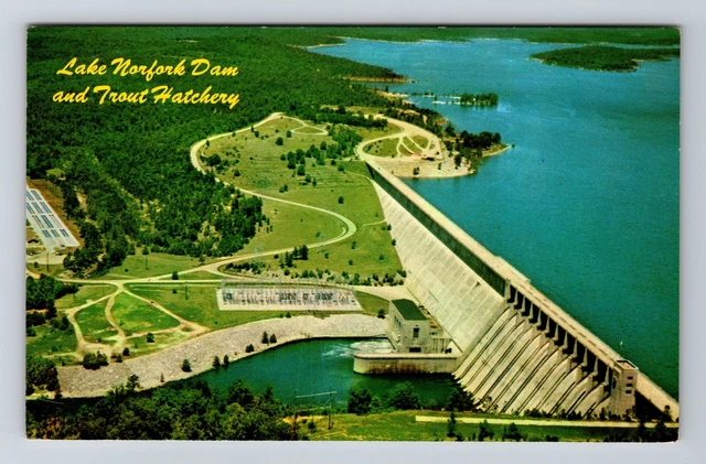Mountain Home AR-Arkansas, Lake Norfork Dam, Vintage Postcard