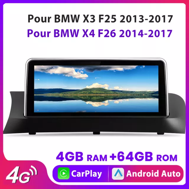 4+64G Carplay Android Pour BMW X3 F25 X4 F26 Autoradio GPS Navi WIFI RDS 8Core