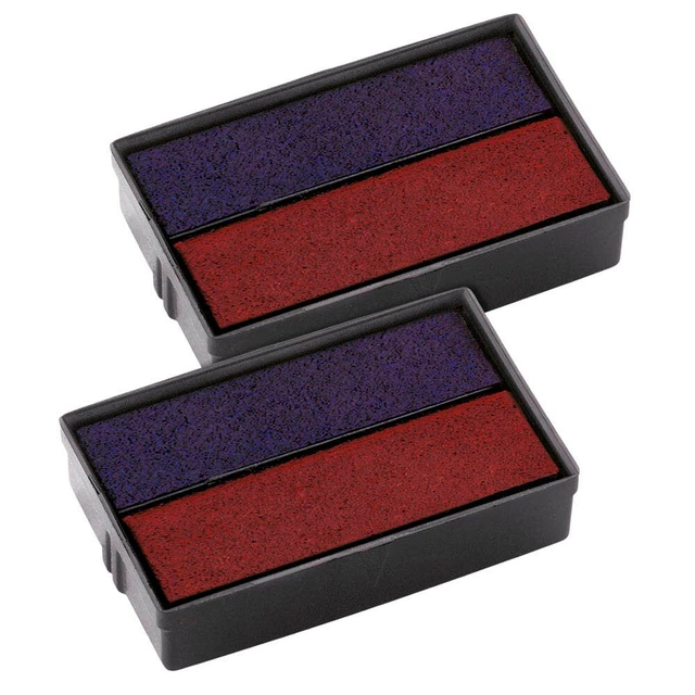 2 COLOP Ersatzstempelkissen E/10/2 blau/rot 2,9 x 1,8 cm