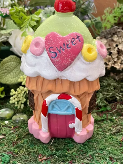 Dollhouse Fairy Garden Accessory Hobbit Sweet Treat Me 5" House Ice Cream Cone