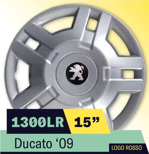 Lot De 4 Enjoliveurs Noirs 15 Pouces Pour Peugeot Boxer / Citroën Jumper / Fiat Ducato - Compatible Jantes Acier