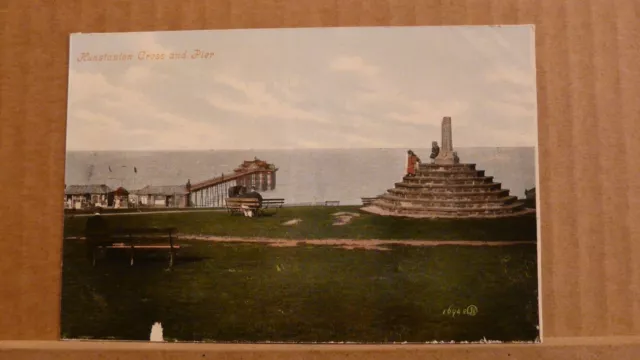 Postcard posted Norfolk, Cromer Hunstanton cross and pier