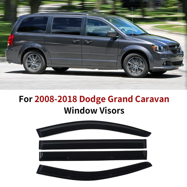 Window Visors 4PCS Fits 08-18 Dodge Grand Caravan 08-16 Chrysler Town & Country