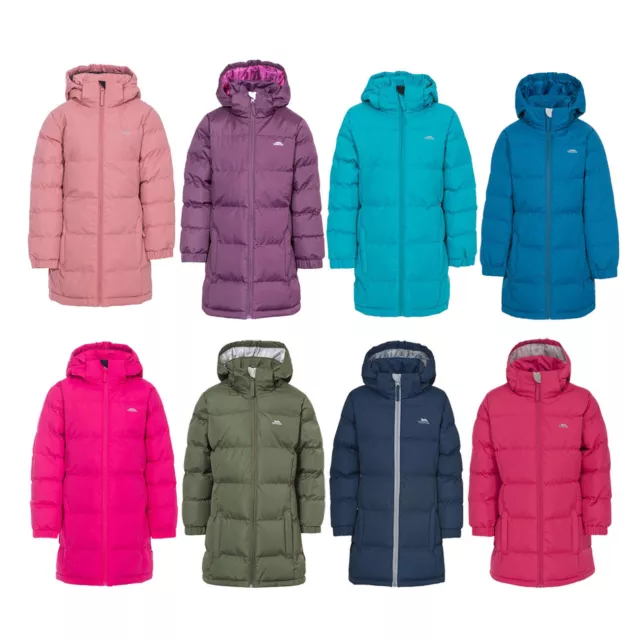 Girls Trespass Tiffy Puffa Padded Quilted School Coat | Kids Jacket