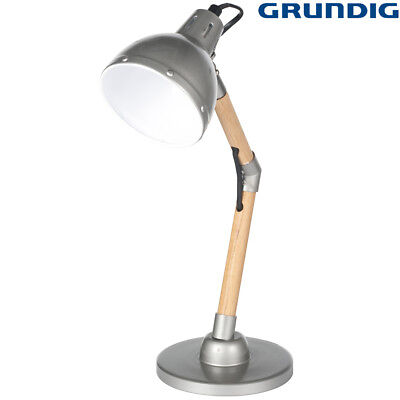 Lampe de bureau à poser Grundig - Gris métallisé