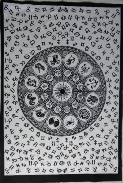 Tapiz indio de astrología para colgar en la pared, Mandala, decoración del...