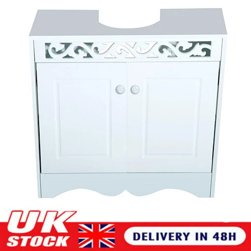 New Under Sink Cabinet Storage Unit Basin Bathroom Toilet Wooden Wash Cupboard