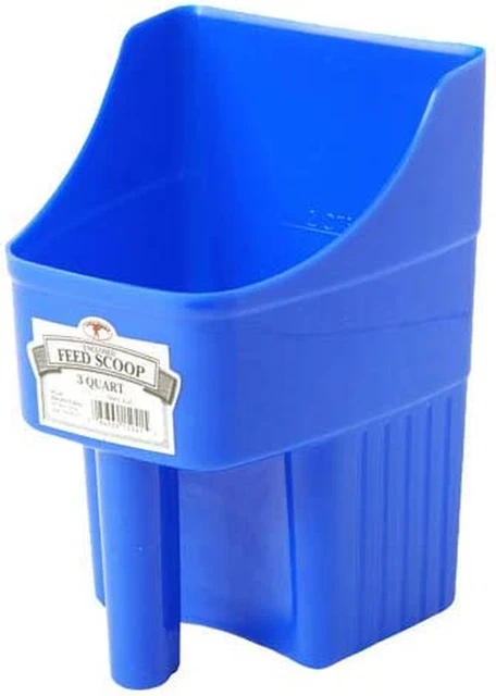 Little Giant® Plastic Enclosed Feed Scoop | Heavy Duty Durable Stackable Feed Sc