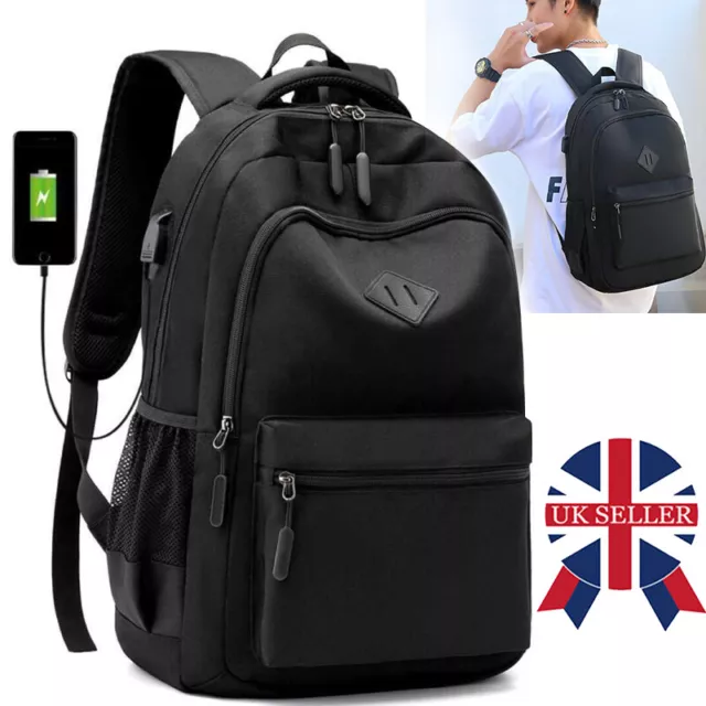 Men Women Boy Laptop Backpack USB Rucksack Waterproof Travel School Shoulder Bag