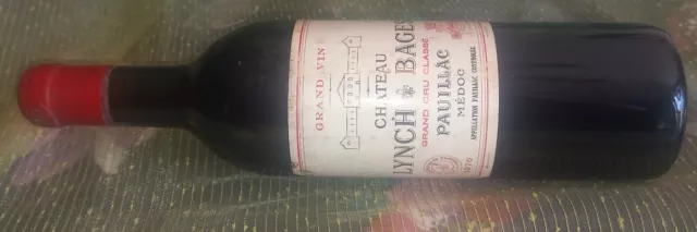 Bouteille De Vin Chateau Lynch Bages Pauillac Grand Cru Classee De 1970