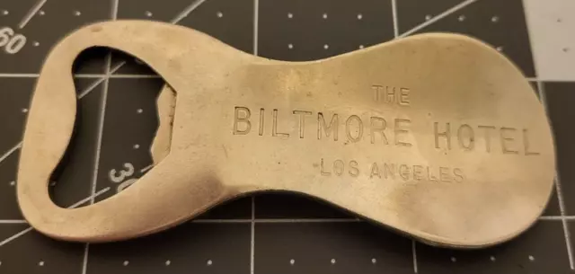 Vintage BILTMORE HOTEL Los Angeles, Bottle Opener. Vaughan Chicago USA