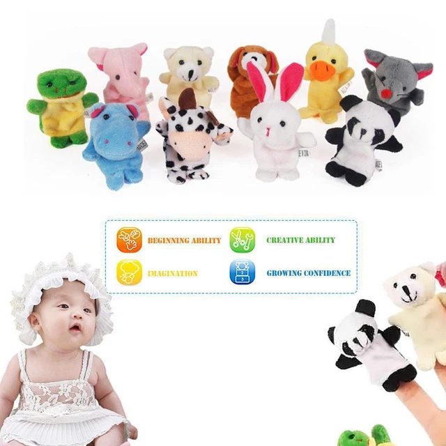 10x Animals Finger Puppets Cloth Baby Educational Hand Gift s※ Toy Kid O2C5