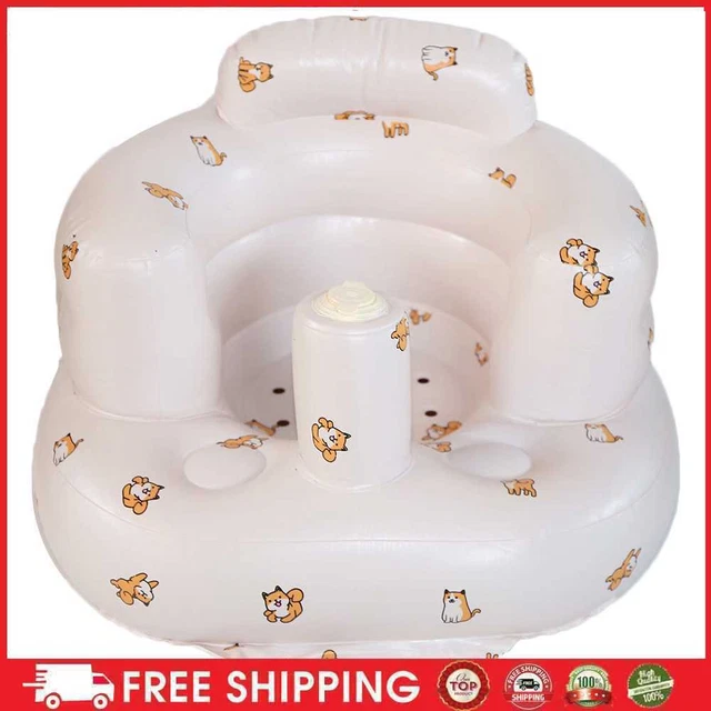 Carino divano bagno in PVC bambino per imparare a sedersi seggiolino gonfiabile per bambini (cane)
