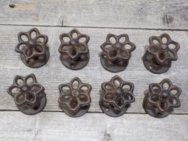 8 Coat Hooks Cast Iron Knobs Spigot Flower Hooks Hydrant Drawer Pull Rack