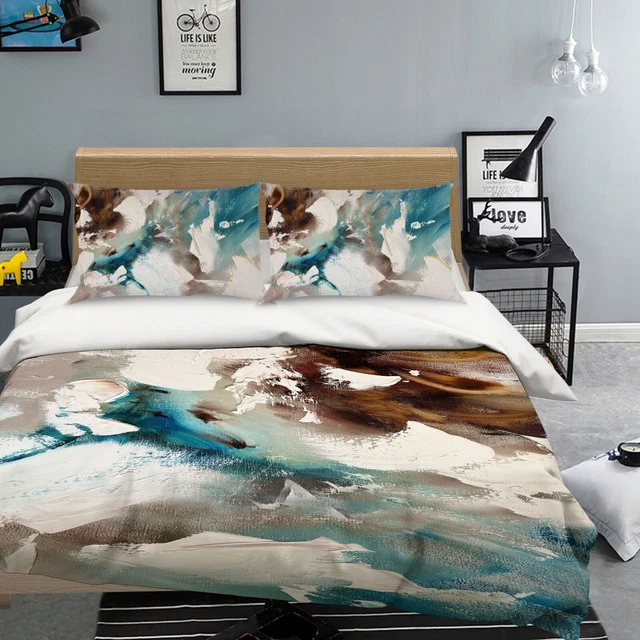 Pittura artistica 3D H9286 Letto federe coperta piumone Skromova Marina Erin