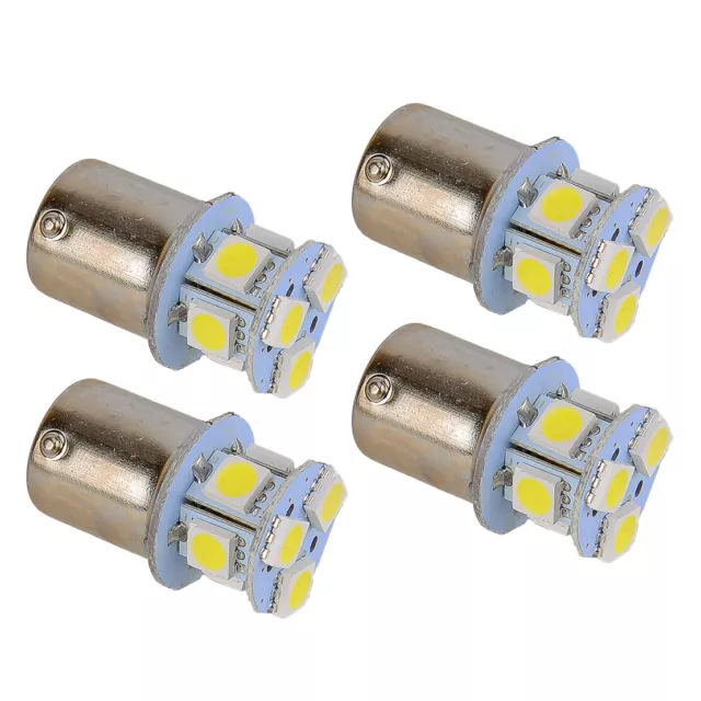 4Pcs White LED 1156 BA15S P21W 8SMD DRL Daytime Running Light Stop Parking Light 2