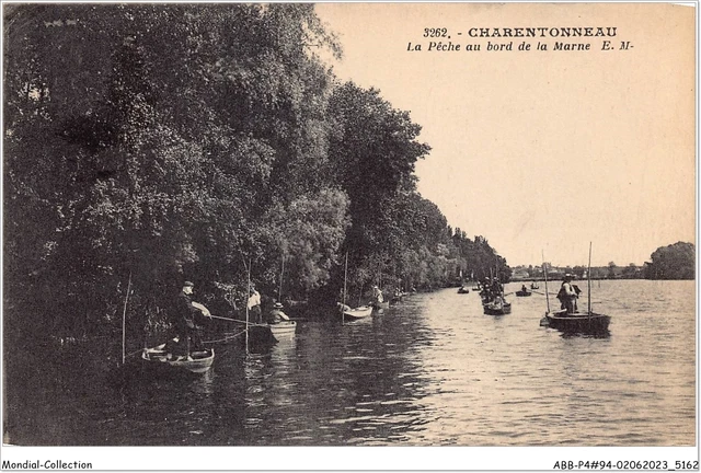 ABBP4-94-0349 - CHARENTONNEAU - la peche au bord de la marne