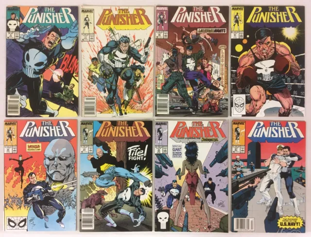 Punisher Vol 2 # 4 17 20 21 22 23 25 27 Marvel 1987 - 8 Comic lot VF/VF+