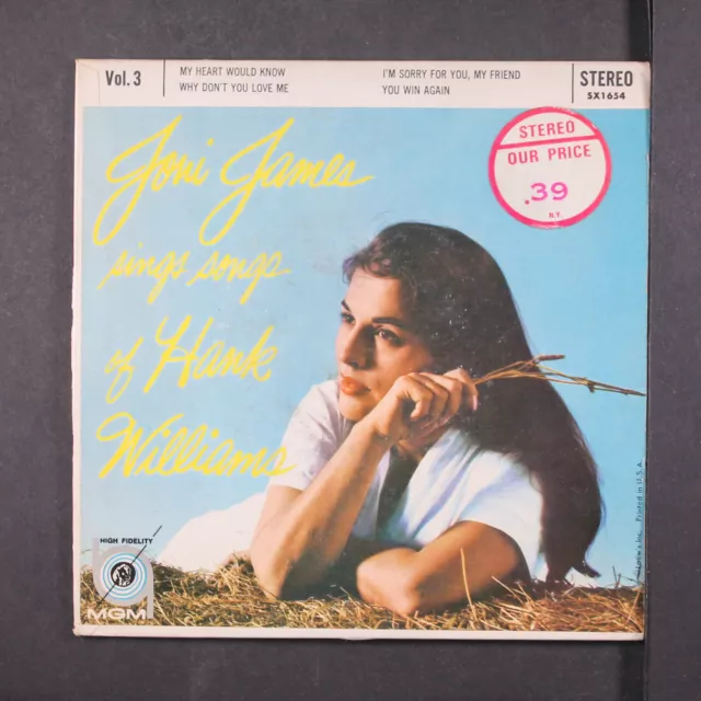 JONI JAMES: sings songs of hank williams, vol. 3 MGM 7" EP 45 RPM