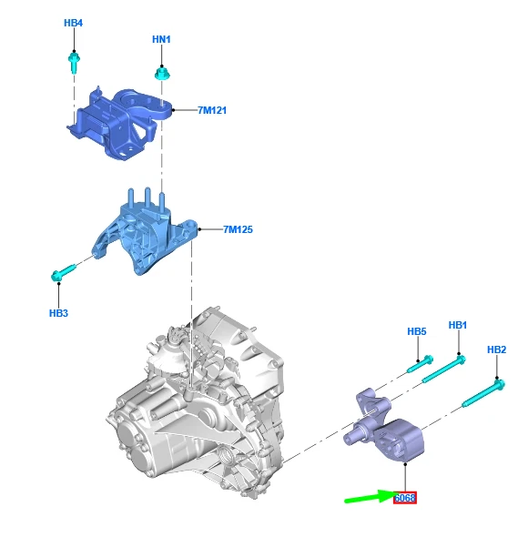 FORD PUMA MK2 Gearbox Mount Torque Restrictor 2386753 L1BG6P082EA NEW