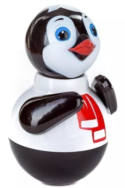 Stehaufpuppe Pinguin 15cm Wackelpuppe Stehaufmännchen Newaljaschka Babyspielzeug