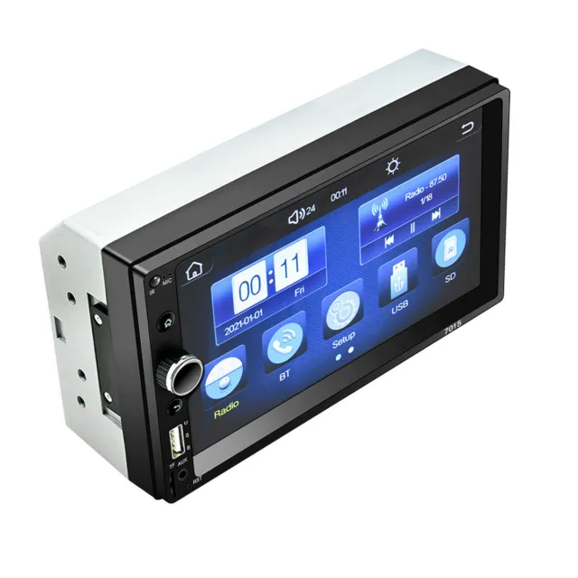 Double 2DIN Car MP5 Player Bluetooth Stereo Radio TF USB AUX RCA FM Mirror Link