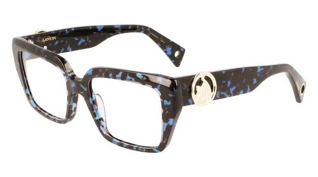 NEW Lanvin LNV 2618 425 Blue Havana Eyeglasses 53/17/140 with Lanvin Case