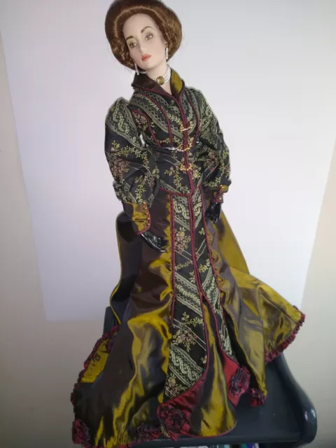 Franklin Mint Porcelain Doll Anna The Gibson Girl, Roman Holiday