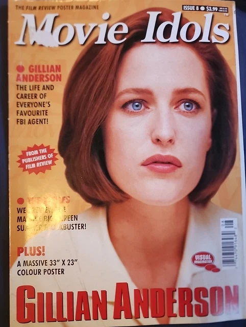 MOVIE IDOLS GILLIAN Anderson Film Review Magazine 33 x23 Poster Vtg movie-idols-gillian-anderson-film-review-magazine-33-x23-poster-vtg
