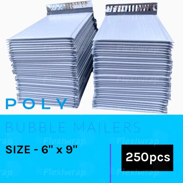 250 PCS | Poly Bubble Mailers #0 Shipping Mailing Padded Envelopes Bags 6''x9''