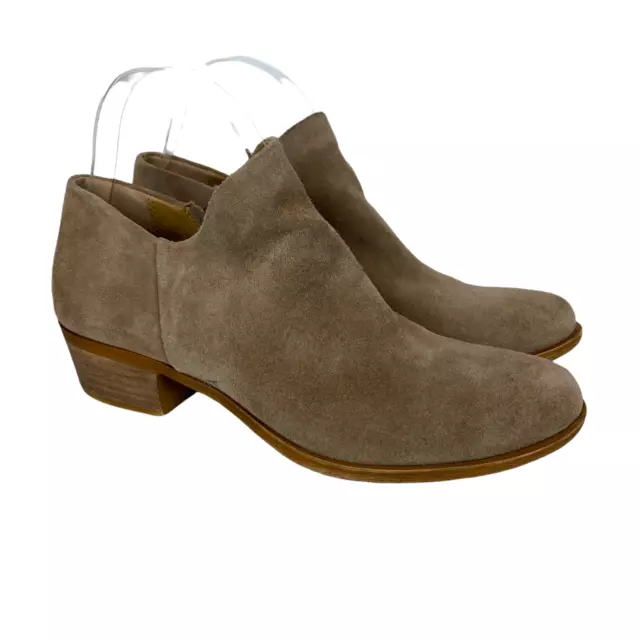 LUCKY BRAND WOMENS Dune Beige Munise Almond Stacked Heel Leather
