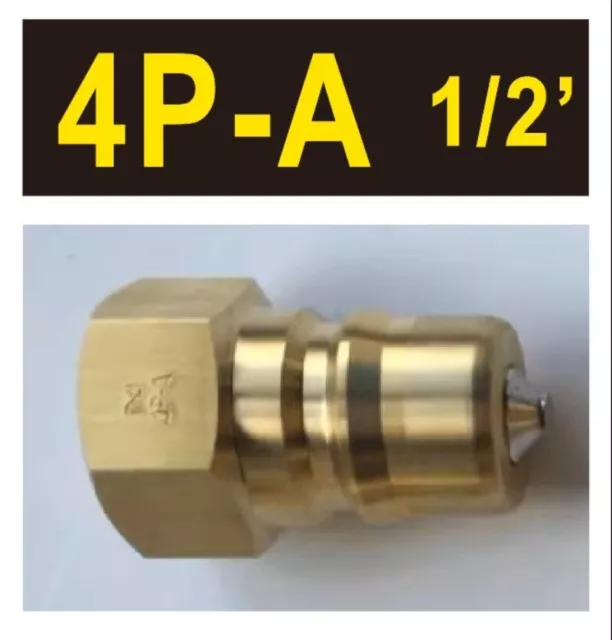 1PCS NEW FIT FOR 4P-A 【 Male 1/2 】 High pressure connector