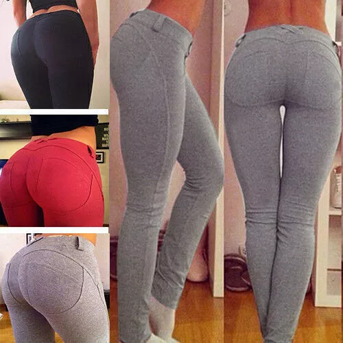 Women Leggings Yoga Stretchy Soft Sports Gym Pants High Waist Jeggings Trousers