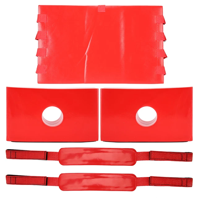 (Red)Head Immobilizer Waterproof Portable Lightweight Emergency Spine Board HR6